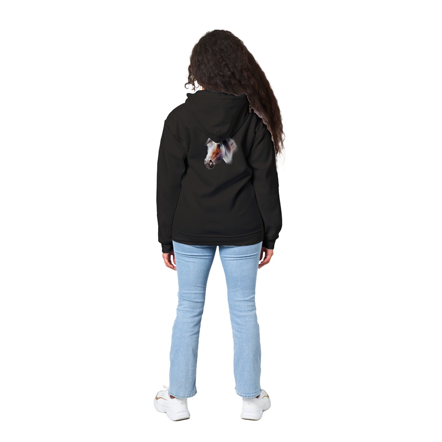 Shiny and Peaceful Fantasy Horse - Unisex Zip Hoodie