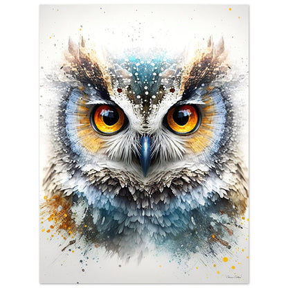 Glittered Fantasy Owl - Aluminium