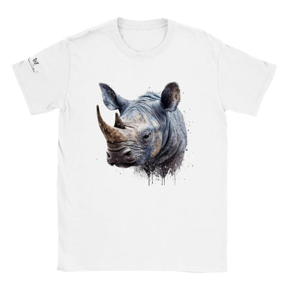Kind Splashed Rhino - Unisex Crewneck T-shirt