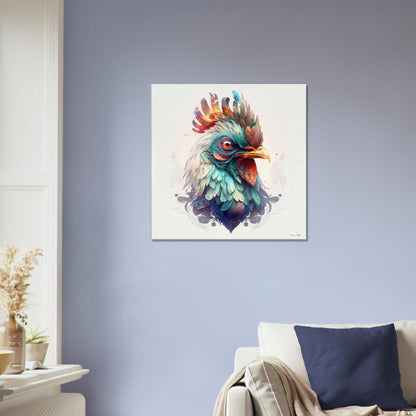 Fantasy Outraged Rooster - Canvas