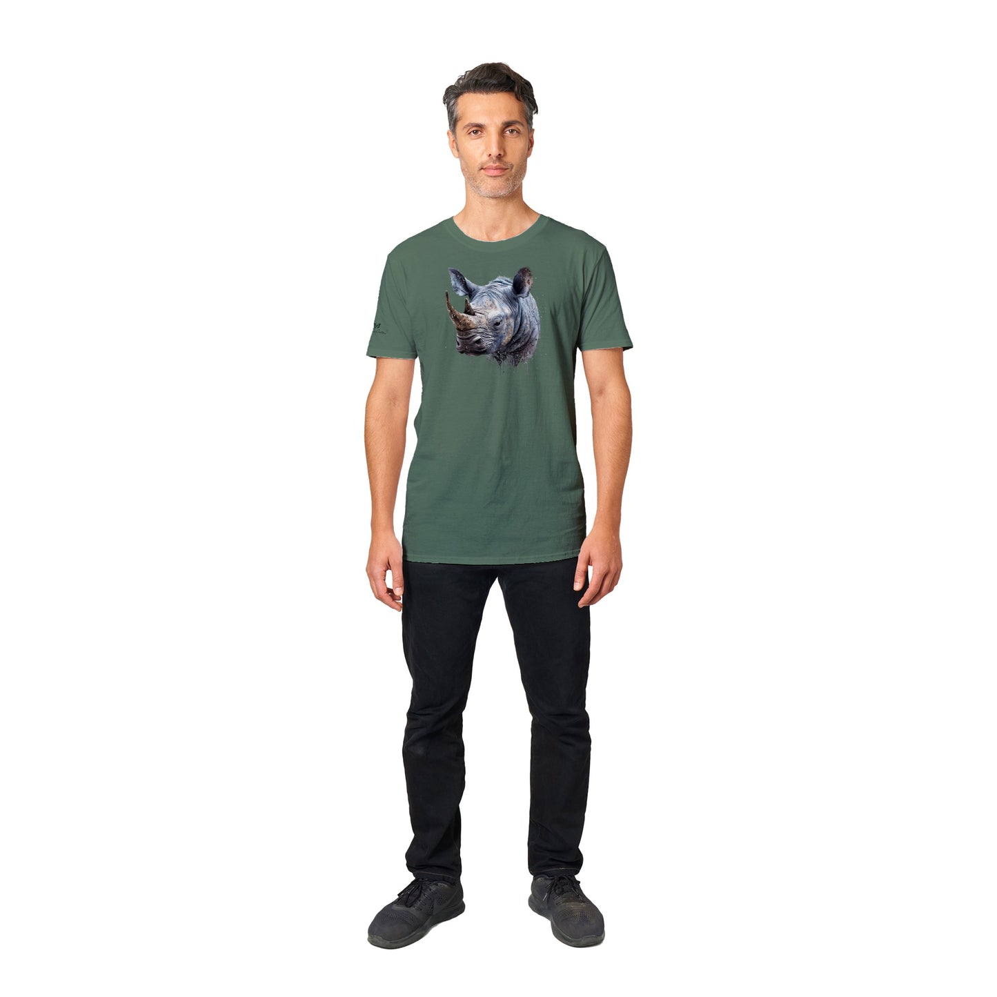 Kind Splashed Rhino - Unisex Crewneck T-shirt