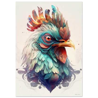 Fantasy Outraged Rooster - Poster