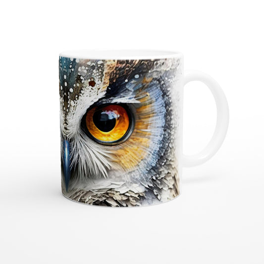 Glittered Fantasy Owl (b) - 11oz Ceramic Mug