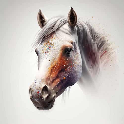 Shiny and Peaceful Fantasy Horse - Aluminium