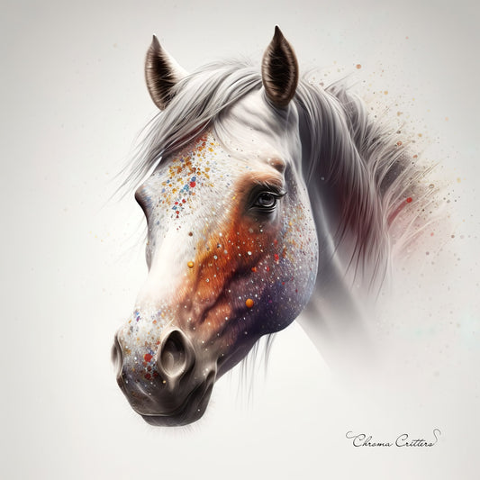 Shiny and Peaceful Fantasy Horse - Digital
