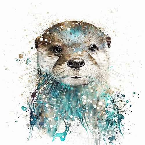 Otter - Metal Framed Poster