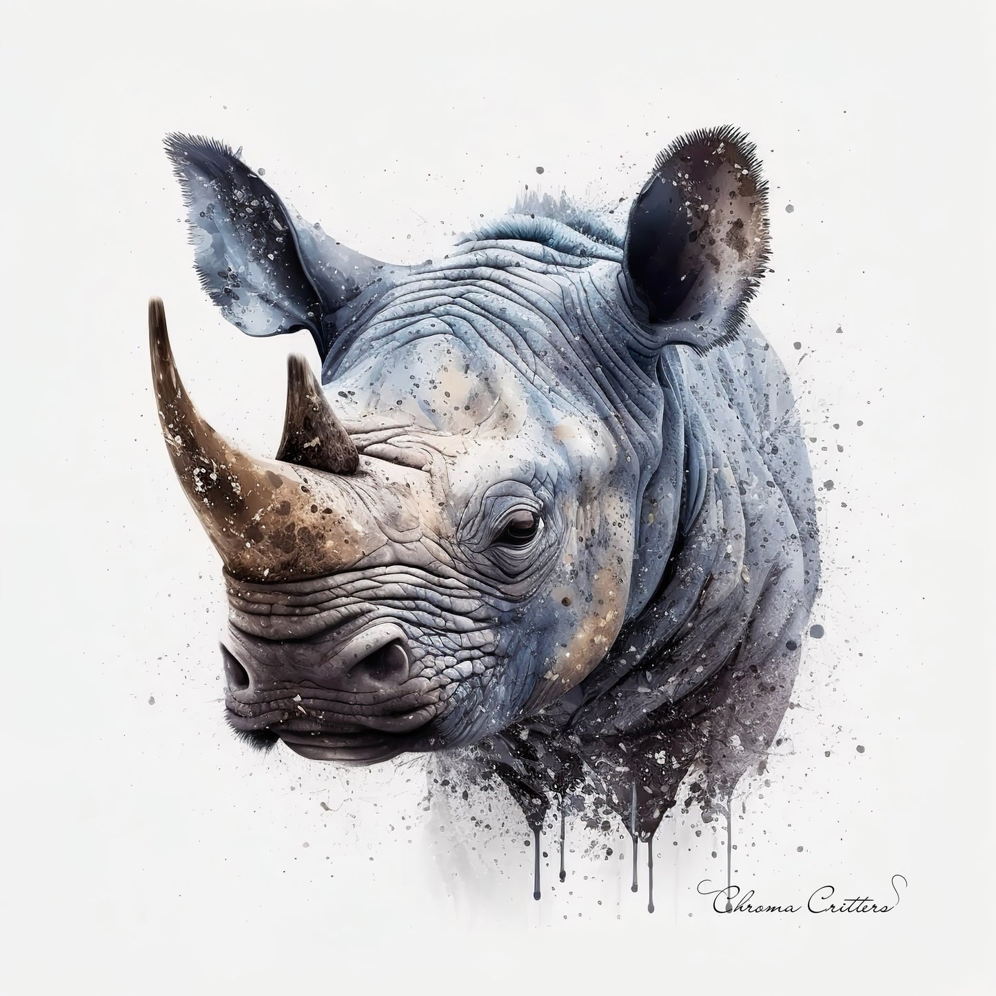 Kind Splashed Rhino - Digital