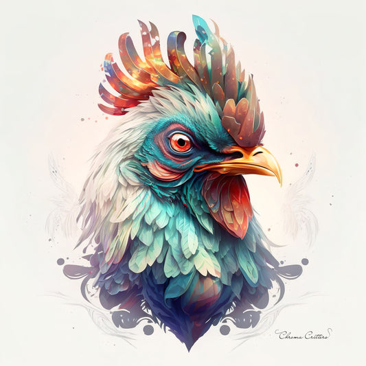 Fantasy Outraged Rooster - Digital
