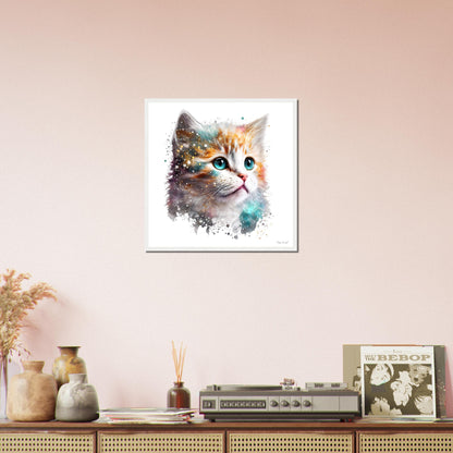 Sweet Kitten - Wood Framed Poster