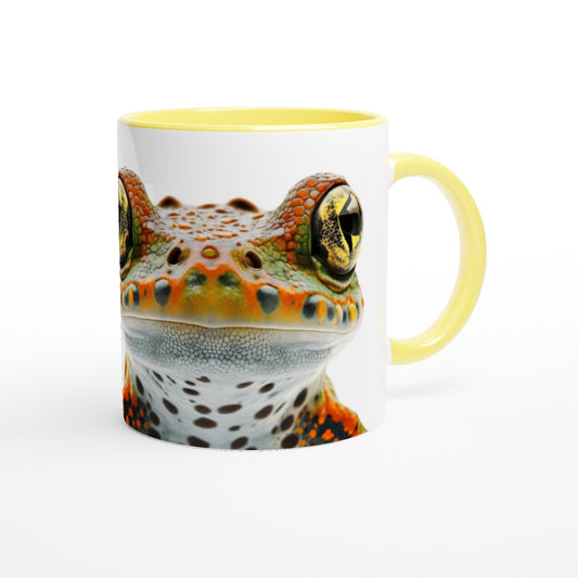 Harlequin Frog - 11oz Ceramic Mug with Color Inside