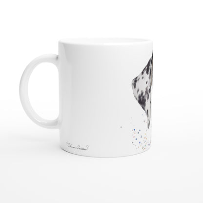 White Great Dane - 11oz Ceramic Mug