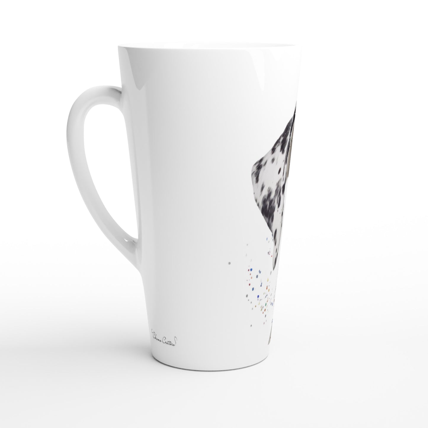 White Great Dane 17oz Ceramic Mug